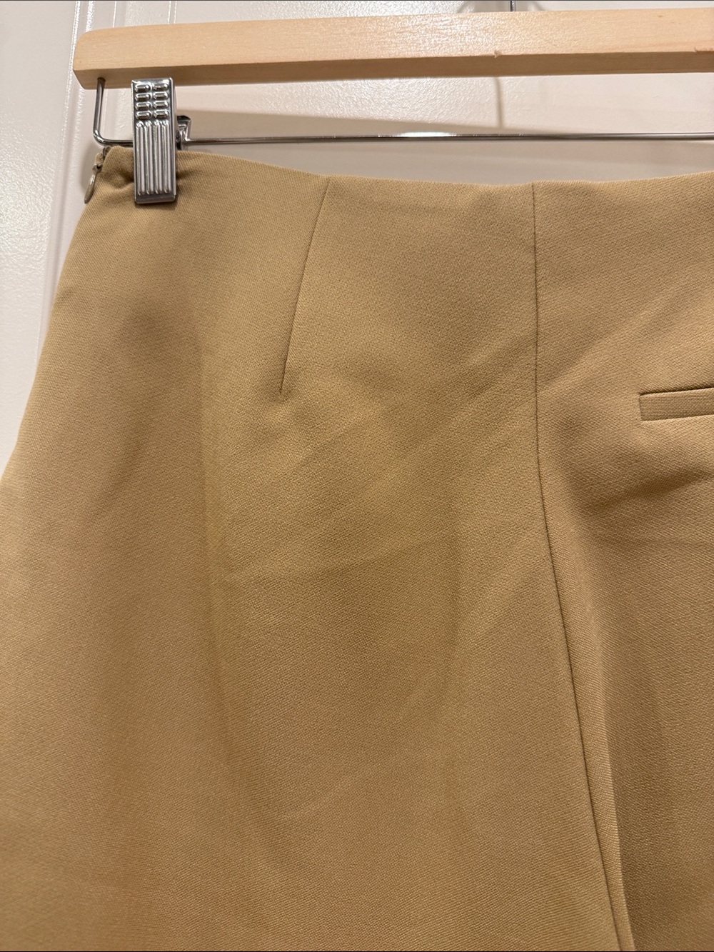 Women's Tan Skort with Wrap Front - Picture 6 of 11